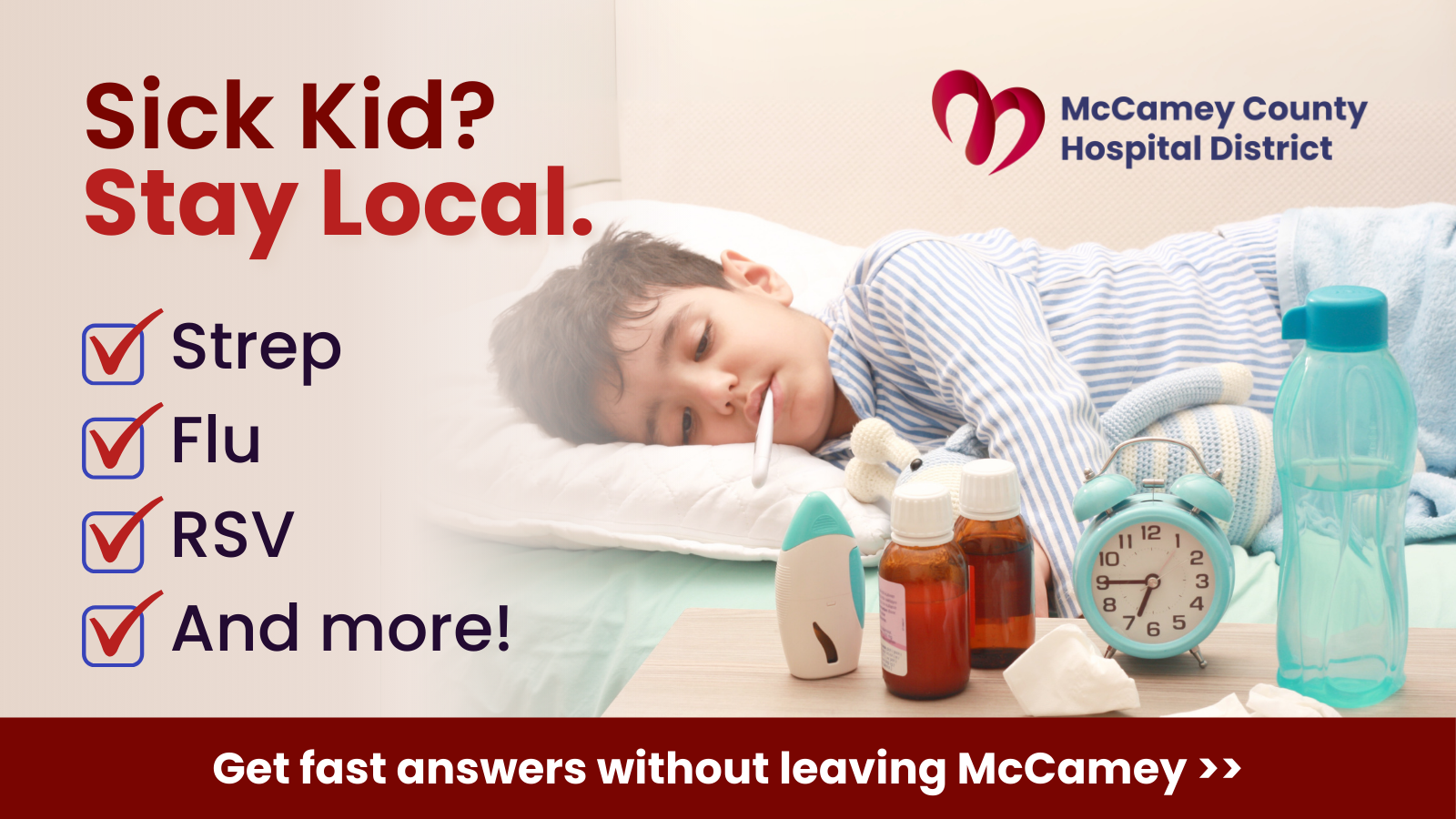 banner image promotin gclinic services featuring and young boy undergoing treatment